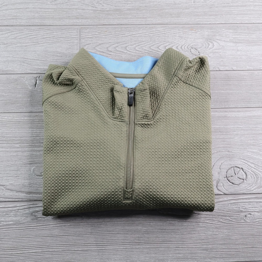 Rhone Sweatshirt Mens XXL 2XL Green Founders Golf 1/4 Zip Pullover Performance
